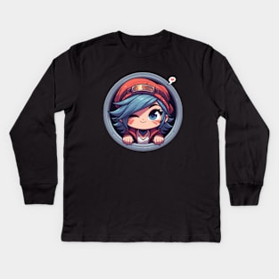 vi arcane cute Kids Long Sleeve T-Shirt